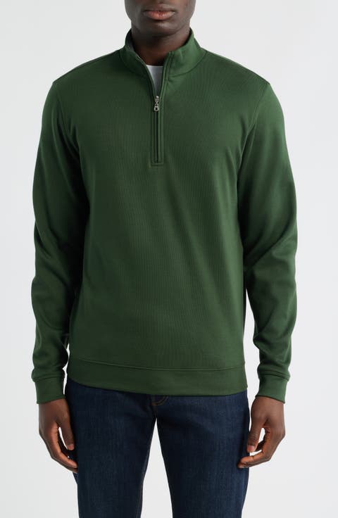 Pima Cotton Interlock Quarter Zip Pullover
