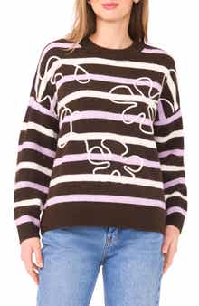 Parker Embroidered Striped Sweater
