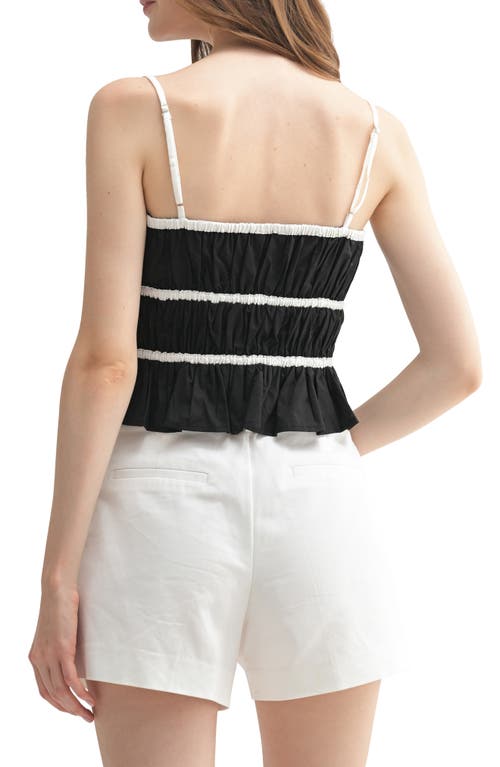 Lush Bow Front Peplum Crop Top
