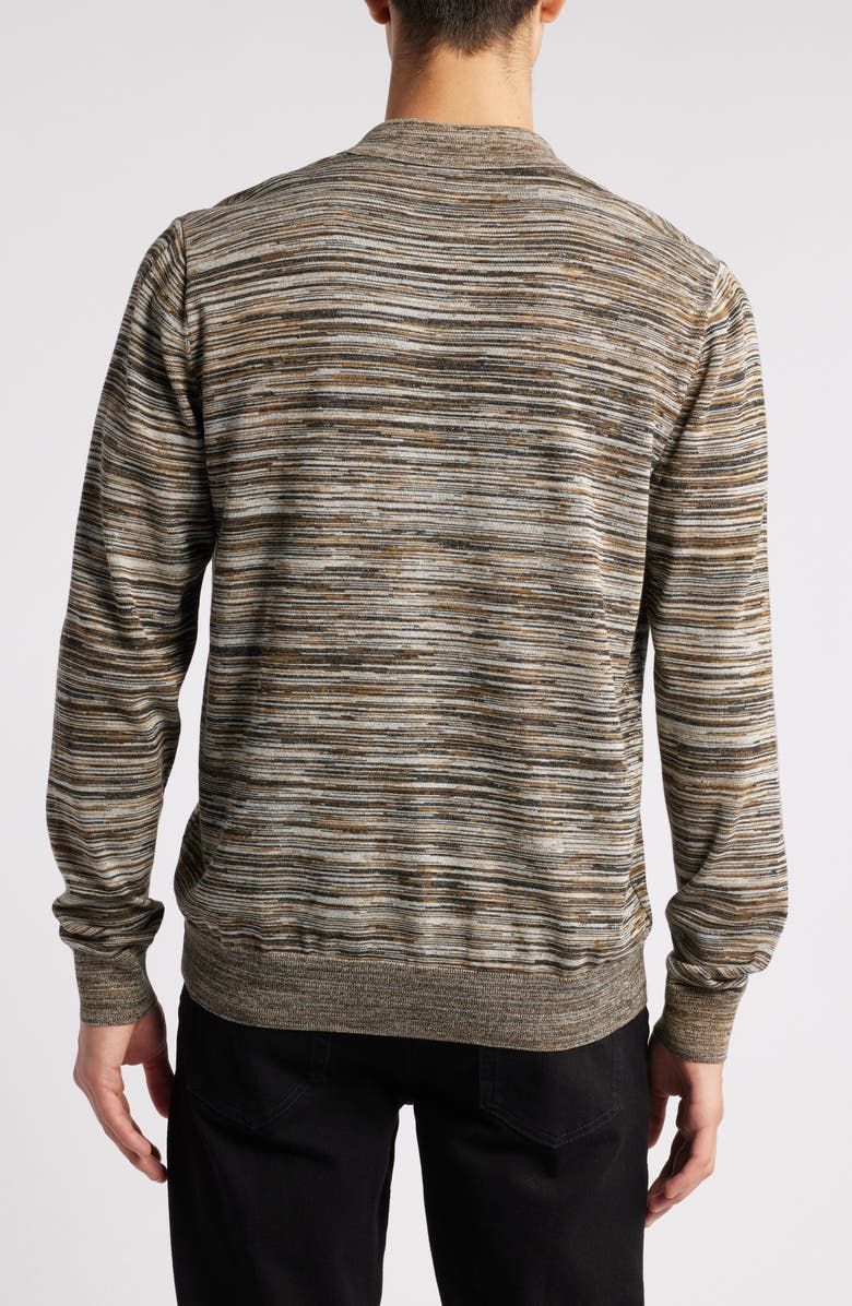 Fred Perry Space Dye Long Sleeve Cotton Polo Sweater, Alternate, color, 