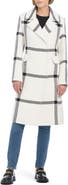 Vince Camuto Plaid Wool Blend Coat