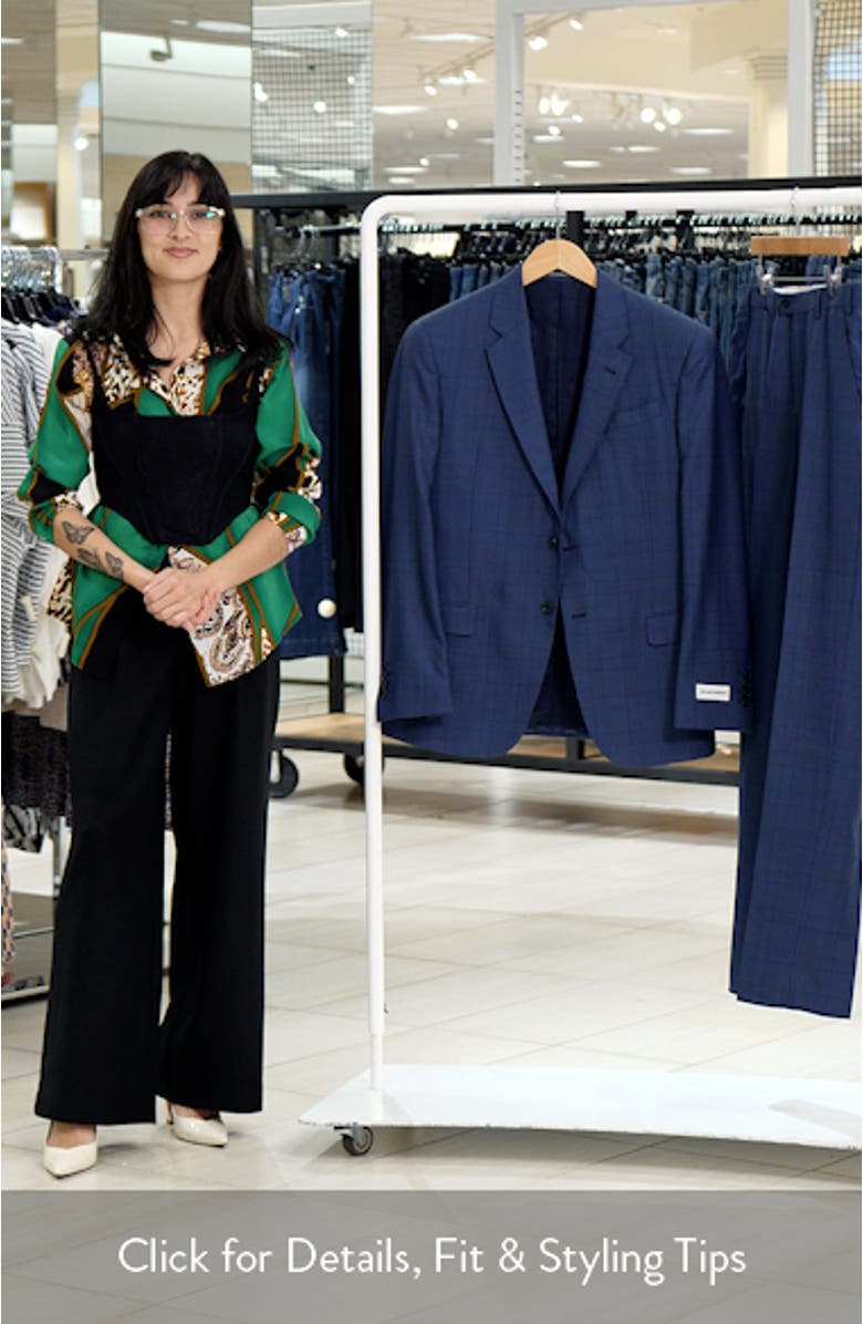 Navy Check Wool & Silk Suit, sales video thumbnail