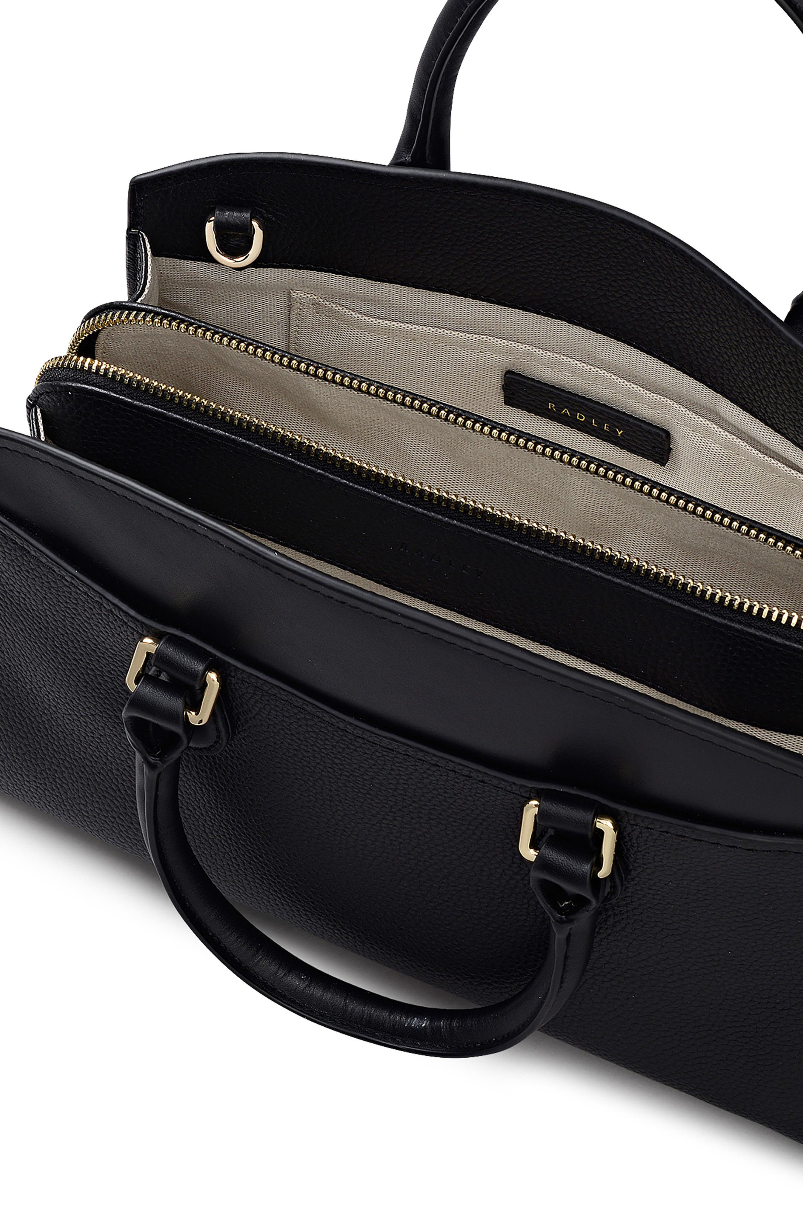 Radley Medium Portland Way Zip Tote Bag, Alternate, color, Black