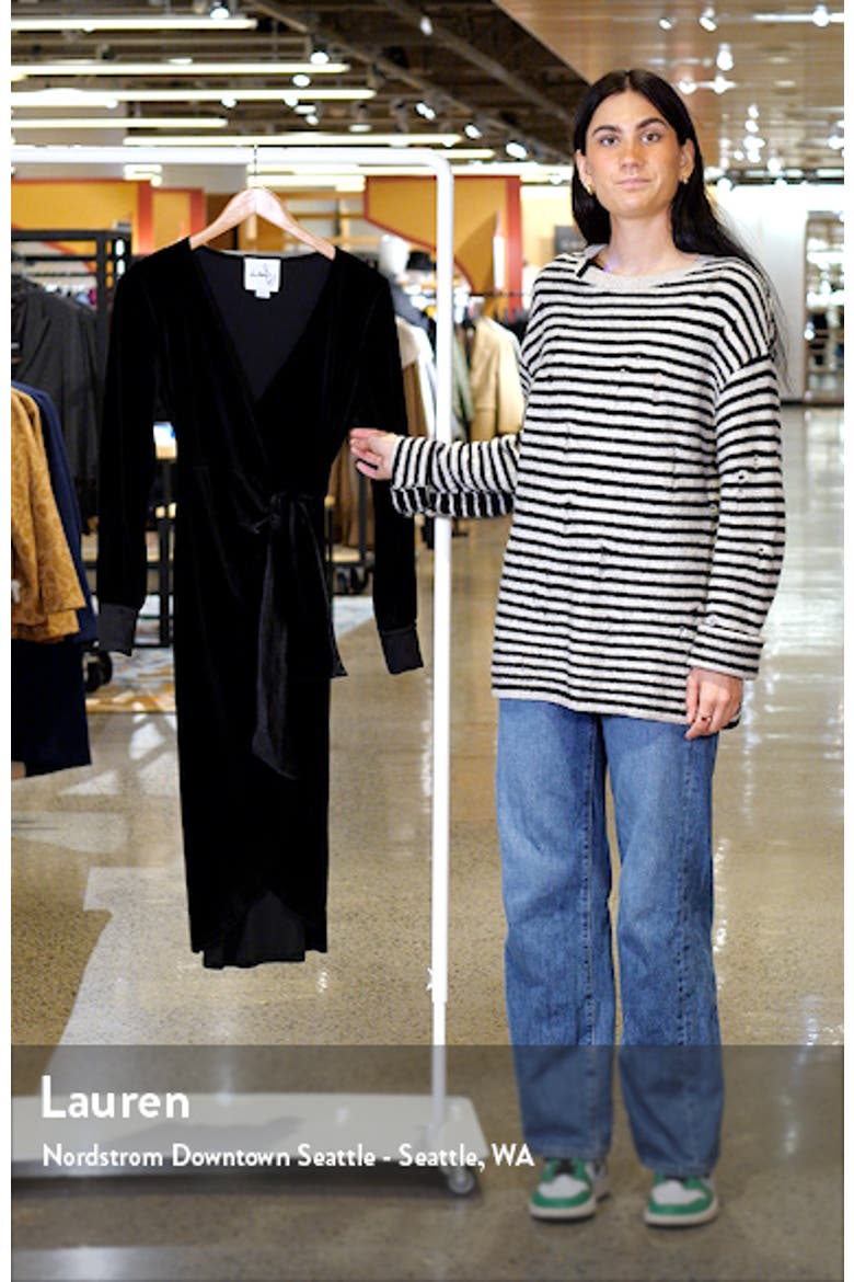 Stretch Velvet Wrap Dress video
