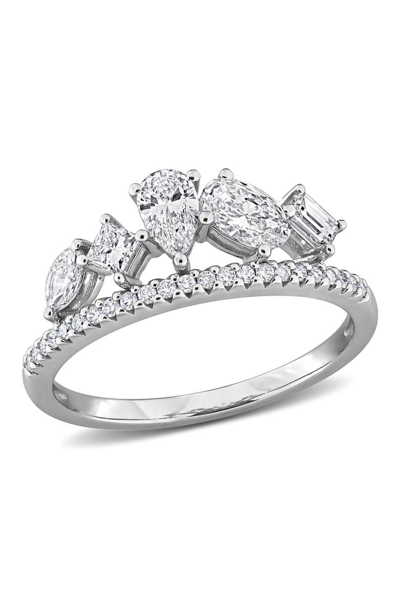 4/5 CTW Lab Grown Diamond Crown Ring in 14k, Main, color, White Gold