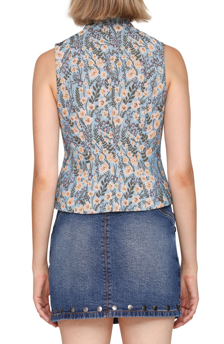 Cropped Brocade Vest