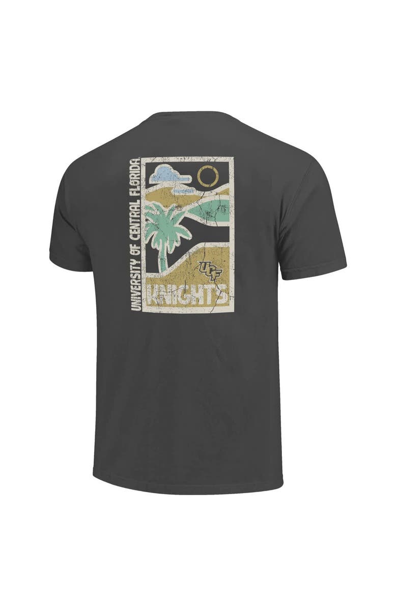 IMAGE ONE Men's  Graphite UCF Knights Comfort Colors Minimal Vista Distressed Graphics T-Shirt, Alternate, color, Graphite