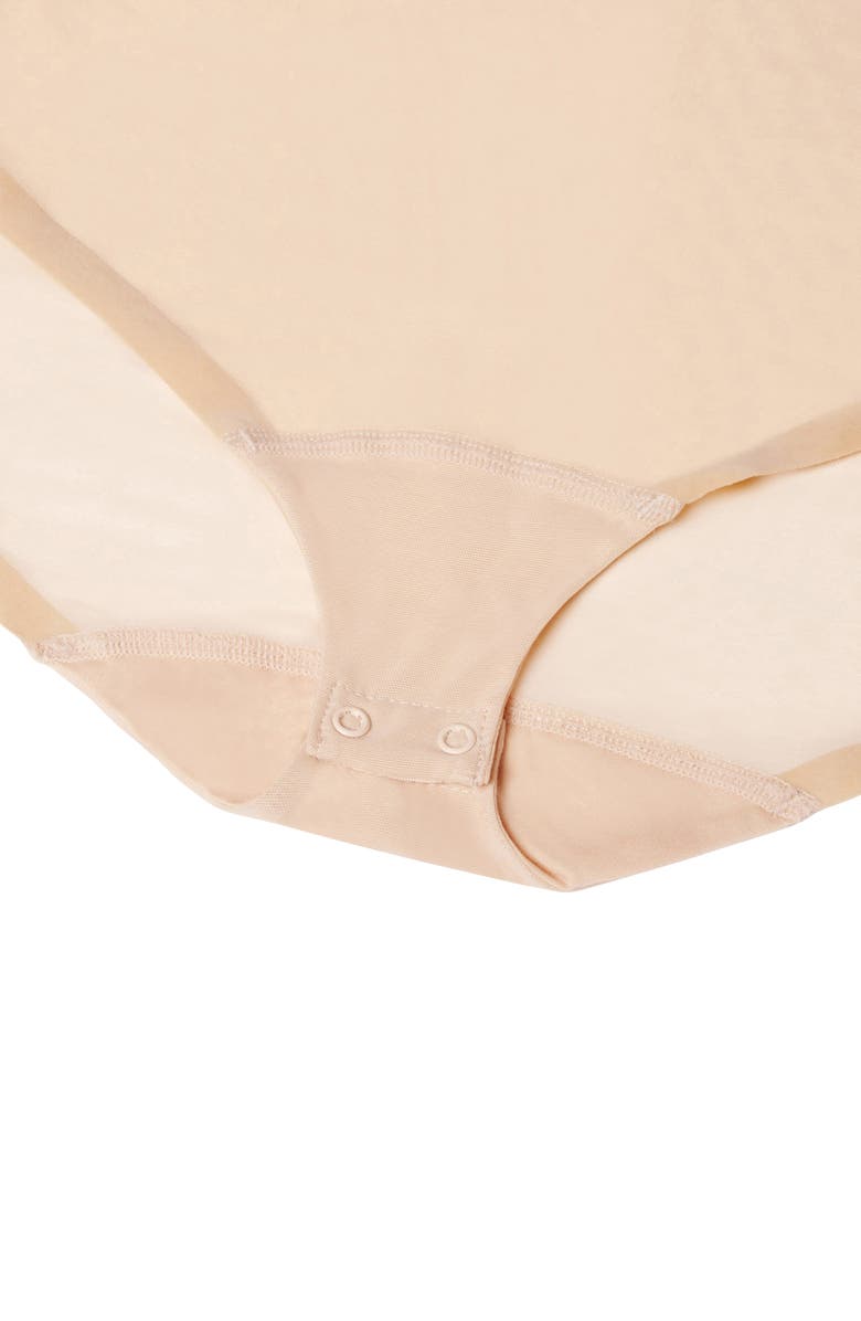 Wolford Mesh Forming Bodysuit, Alternate, color, Clay