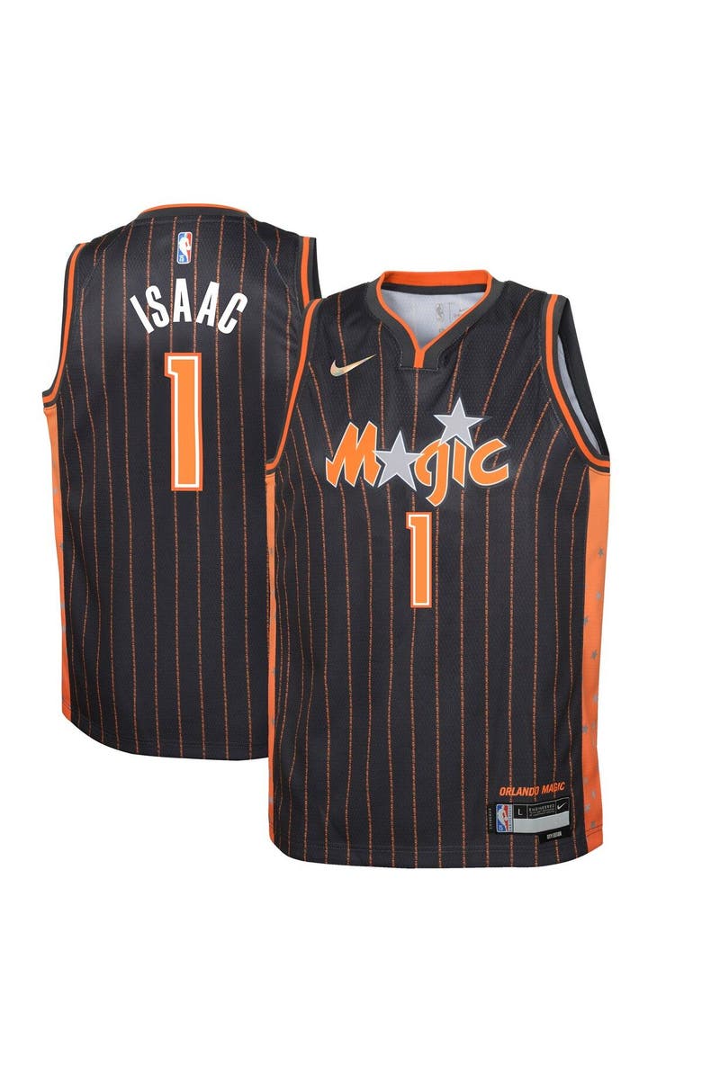 Nike Youth Nike Jonathan Isaac Anthracite Orlando Magic Swingman Jersey - City Edition, Main, color,