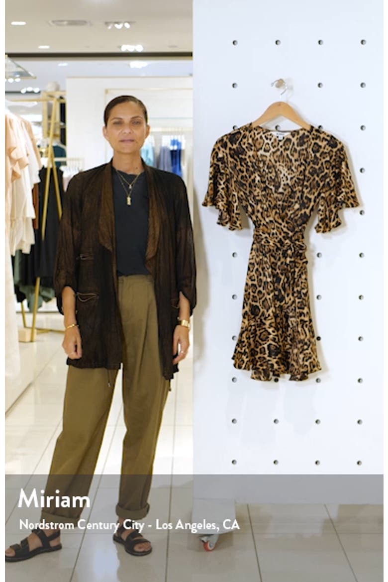 BB Dakota Leopard Print Satin Wrap Dress video