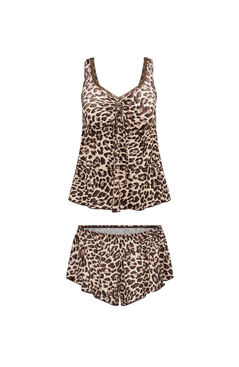 Adore Me Lavern Pajama Tank Top & Shorts Set, Alternate, color, 