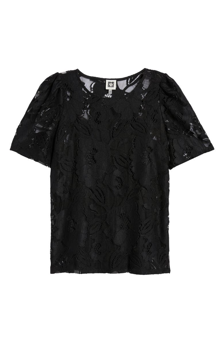 Anne Klein Lace Top, Alternate, color, Anne Black