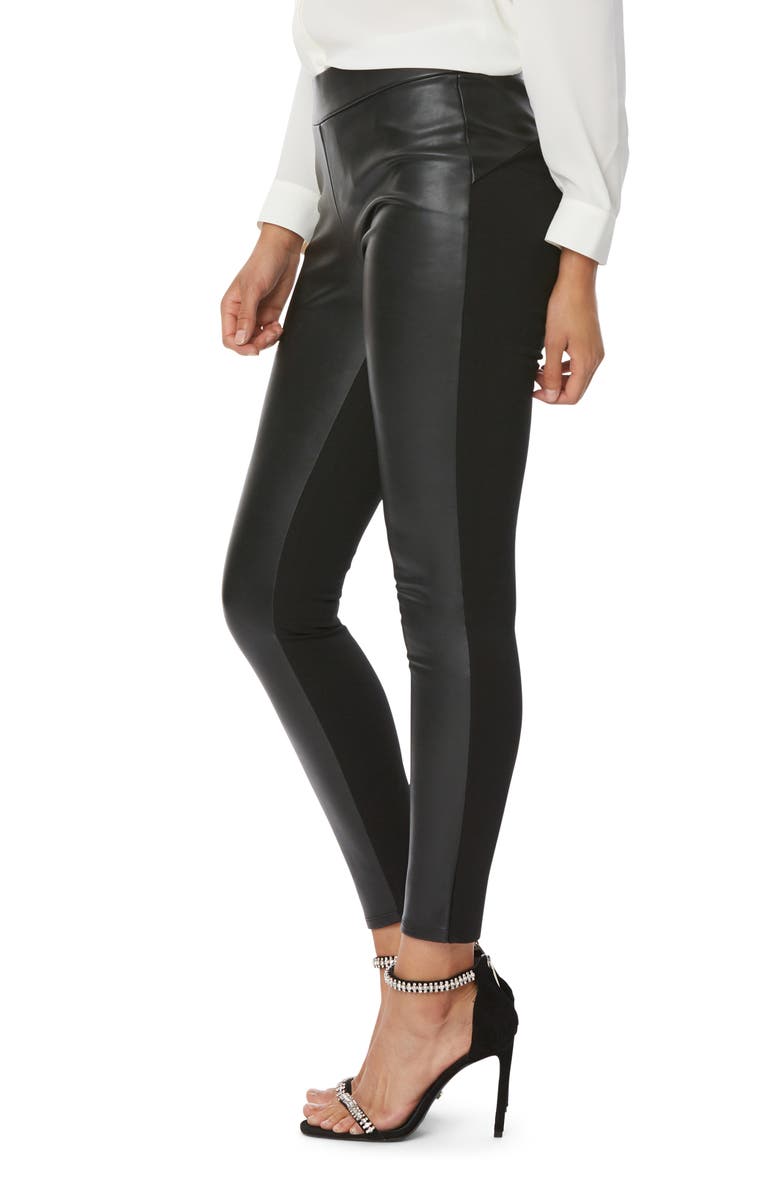 NYDJ Faux Leather & Ponte Leggings, Alternate, color, 