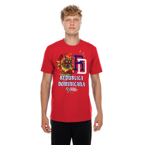 Men's New Era  Red Dominican Republic Baseball 2026 World Baseball Classic Country T-Shirt