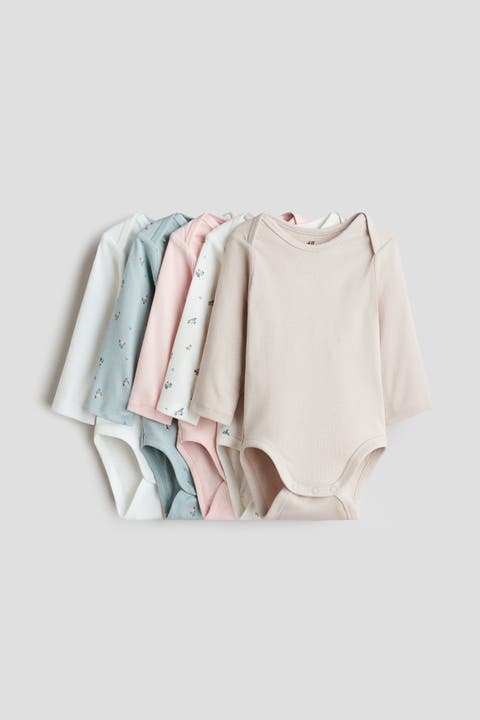 5-pack Bodysuits With Lap Shoulders