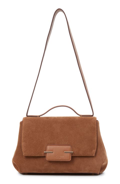 Realm Suede Top Handle Bag