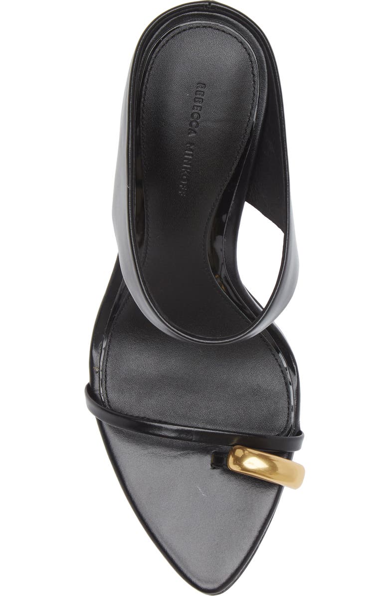 Rebecca Minkoff Toe Ring Pointed Toe Slide Sandal, Alternate, color, Black