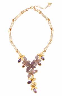 GUESS Crystal Flower Y-Necklace