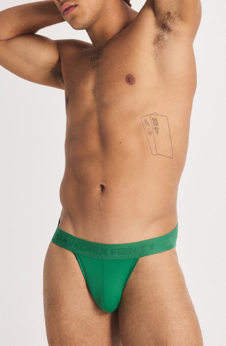 SAVAGE X FENTY Shadow Fit Jock Strap, Main, color, Faithful Green
