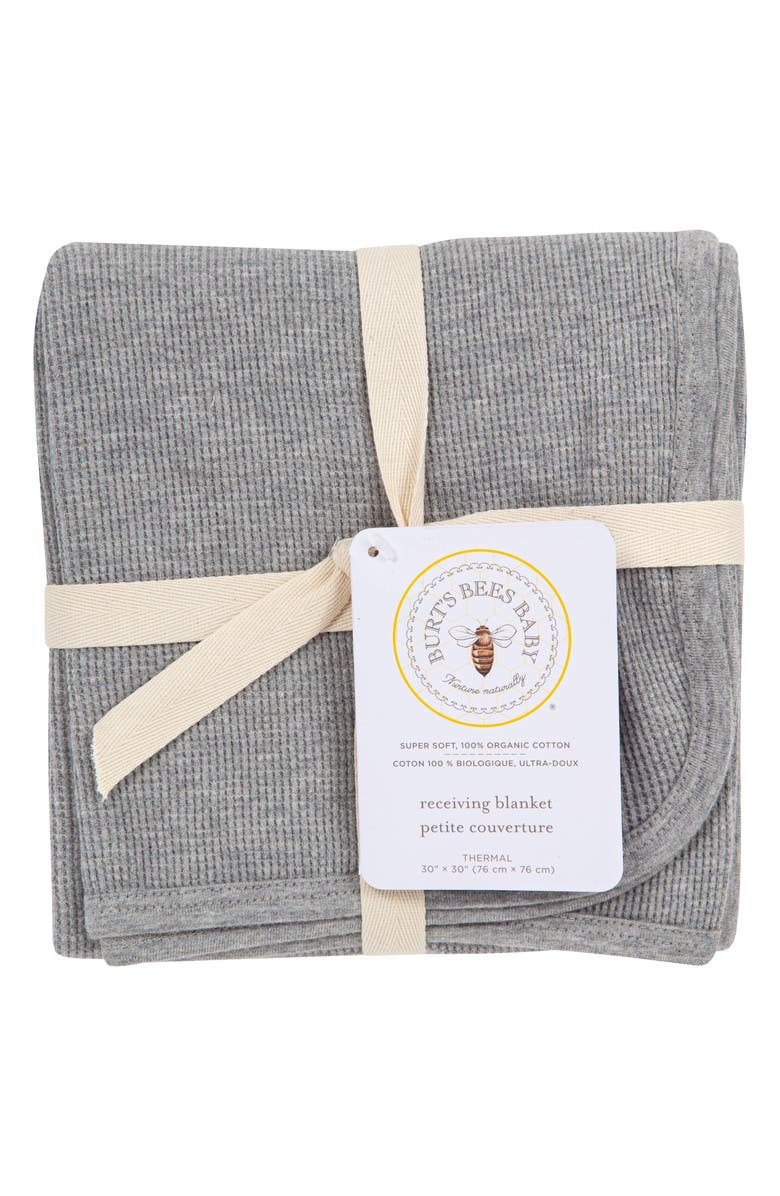 Burt's Bees Thermal Knit Organic Cotton Receiving Blanket, Alternate, color,
