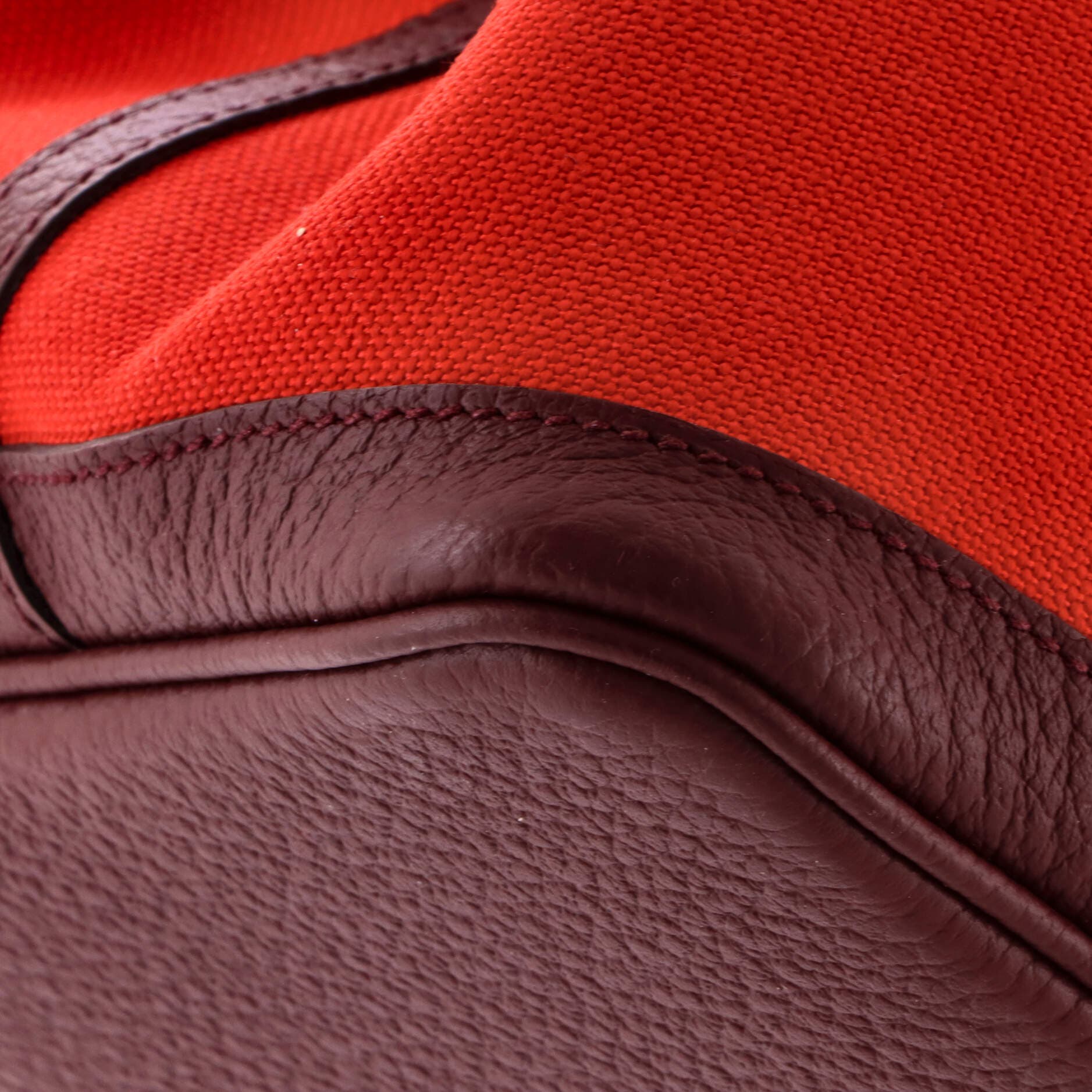 Pre-Owned Hermes Garden Party Tote Toile and Leather 36, Alternate, color, Bordeaux