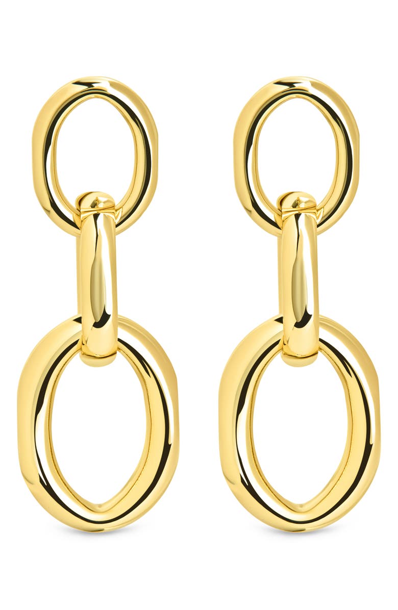 Sterling Forever Rina Chain Link Drop Earrings, Alternate, color, Gold