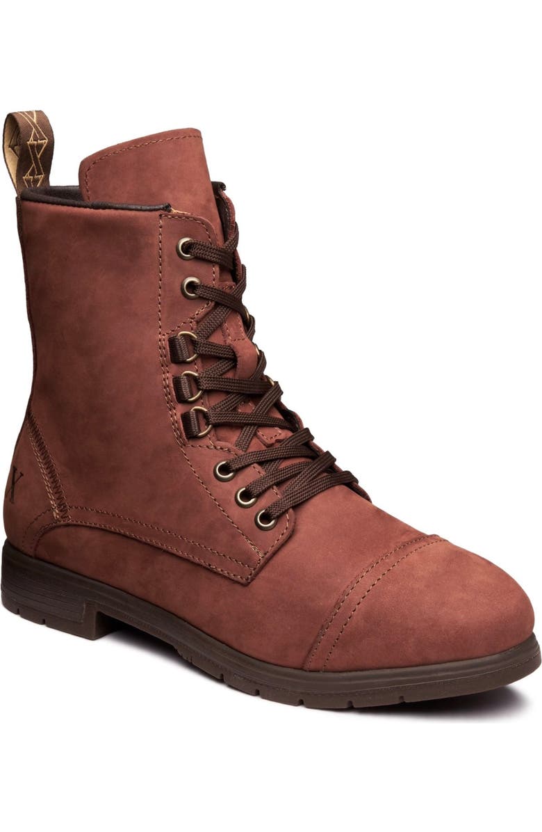 Xena Workwear Spice Steel Toe Combat Safety Boot, Alternate, color, Auburn