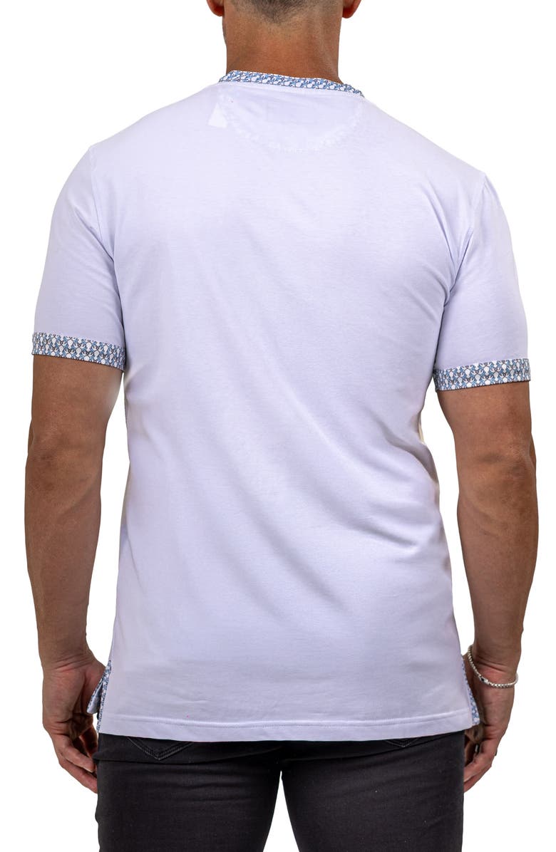 Maceoo Edison Marthyr0001 White Cotton V-Neck T-Shirt, Alternate, color, 