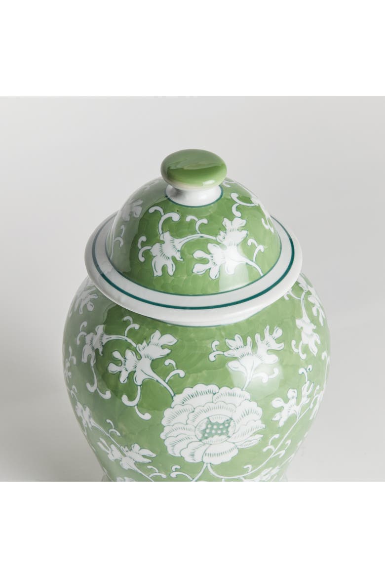 Imperial Lotus Lidded Ginger Jar, Main, color, Green