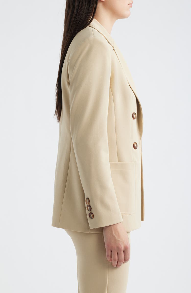 Anne Klein Double Breasted Blazer, Alternate, color, Safari