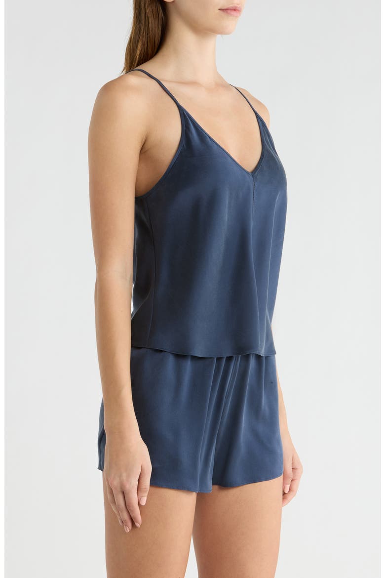 Ladder Stitch Washable Silk Camisole, Alternate, color, DEEP BLUE