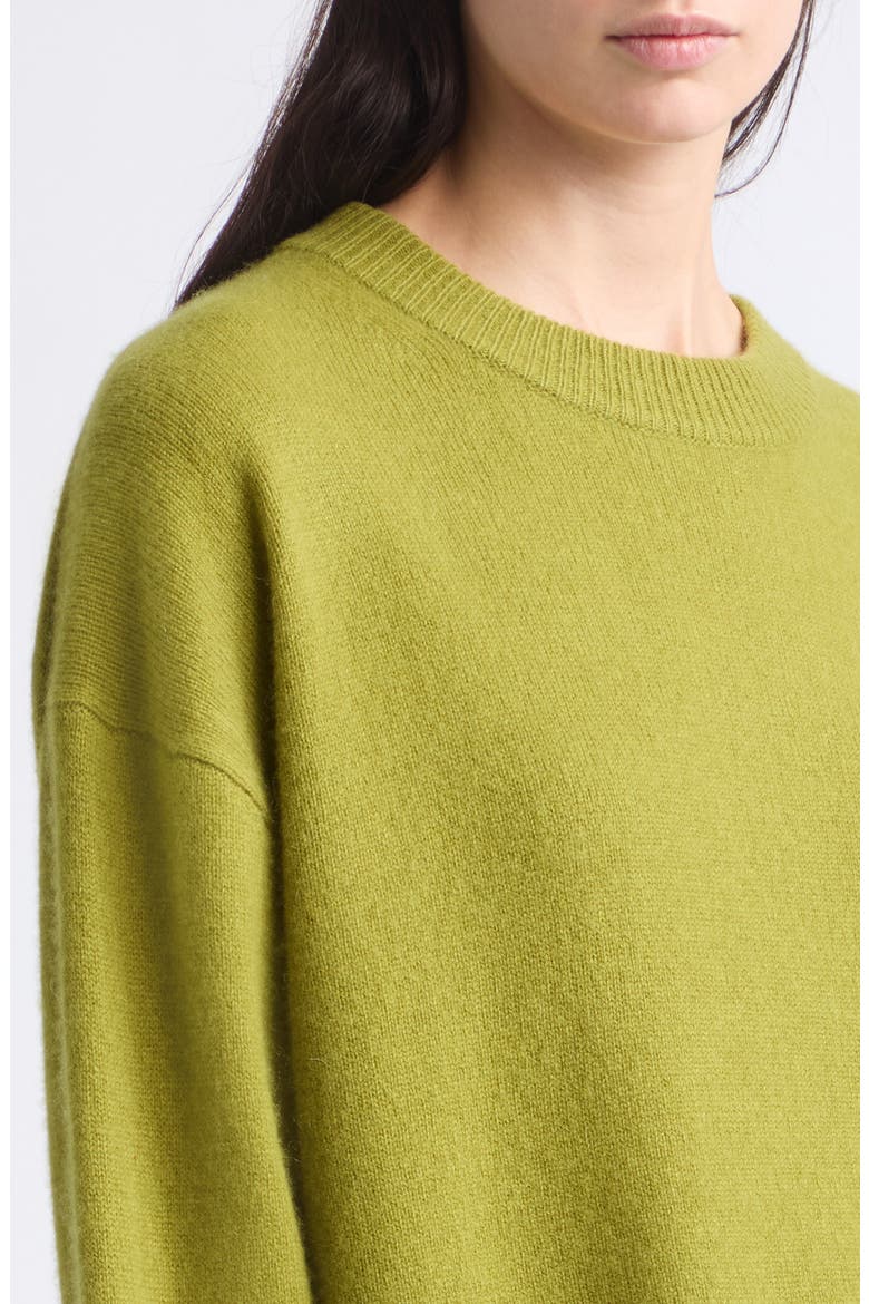 Serrano Relax Fit Cashmere Crewneck Sweater, Alternate, color, PEAR