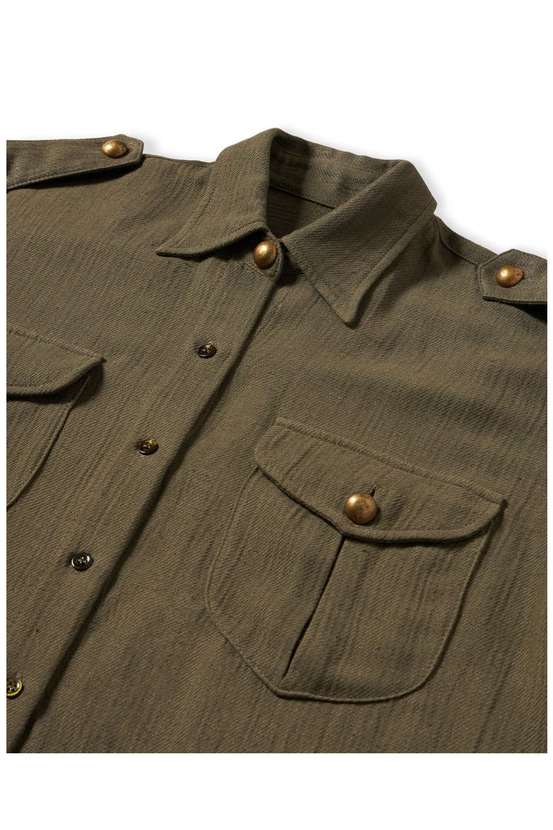 Sahariana Linen Blend Shirt, Alternate, color, Beige