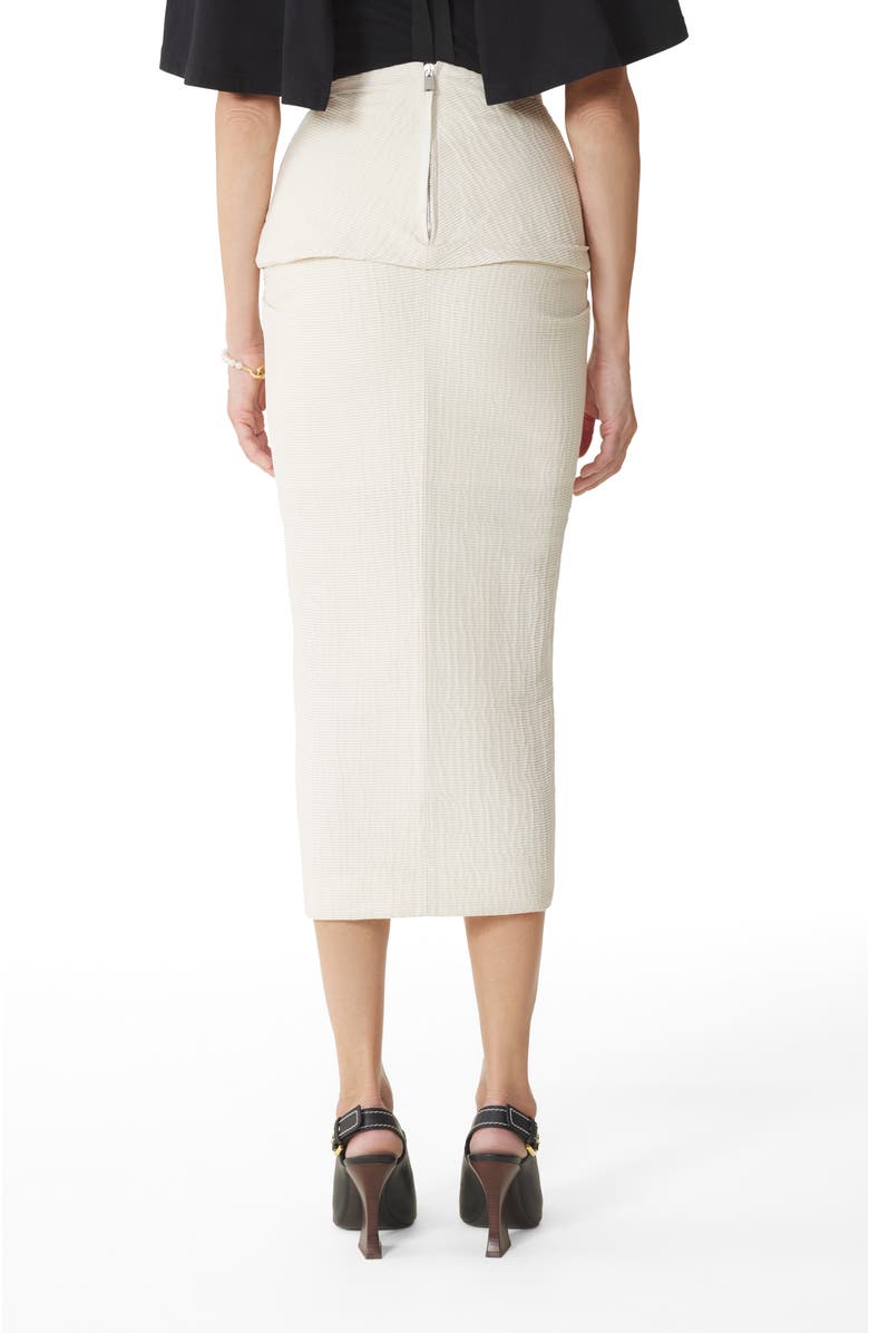 Lanvin White Midi Skirt In Jacquard, Alternate, color, White