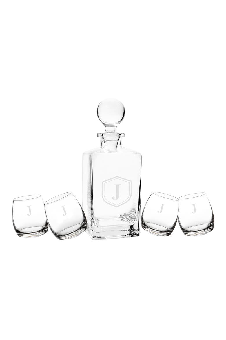 Tipsy Whiskey 5-Piece Decanter Set, Alternate, color, BLANK