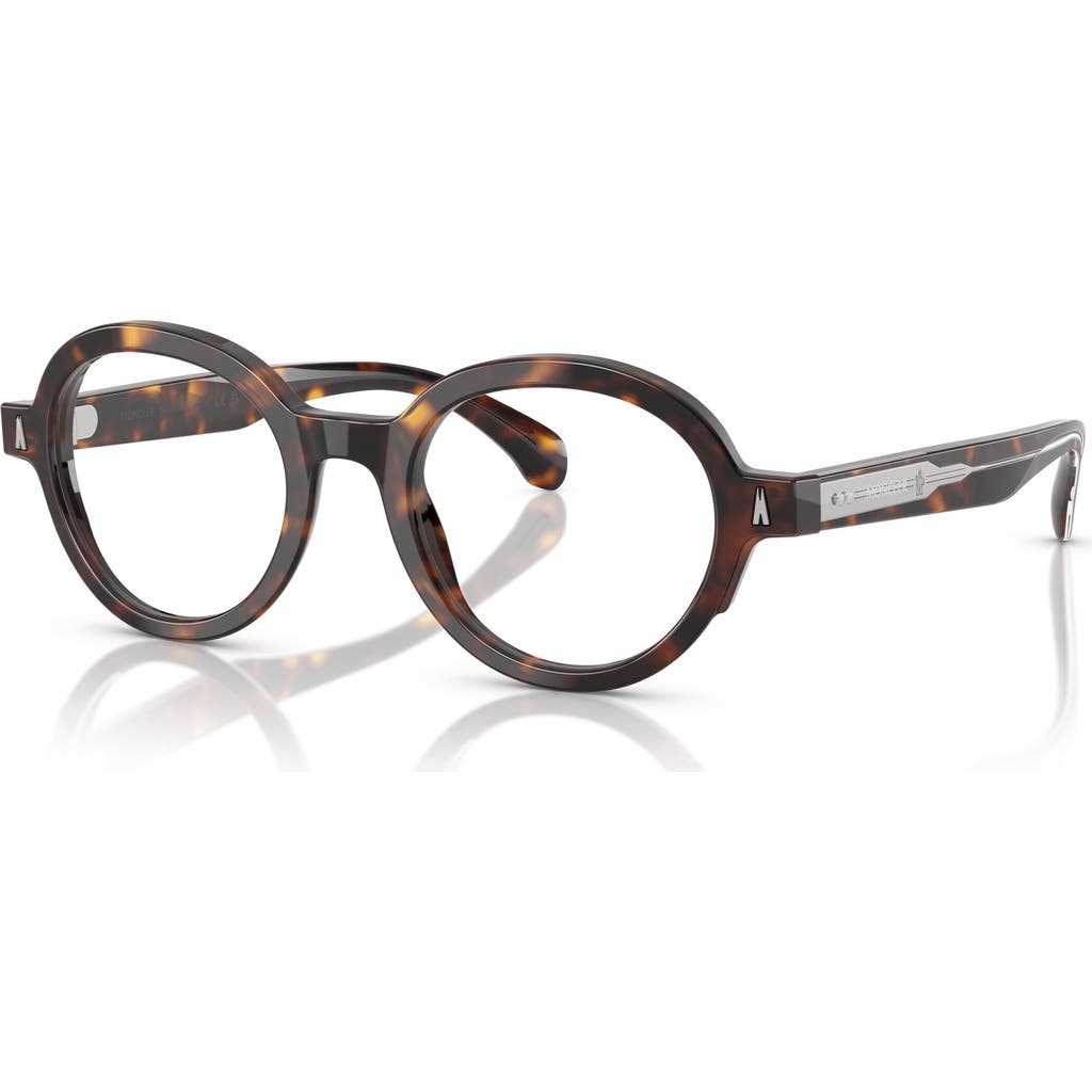 Moncler 47mm Round Optical Glasses In Brown