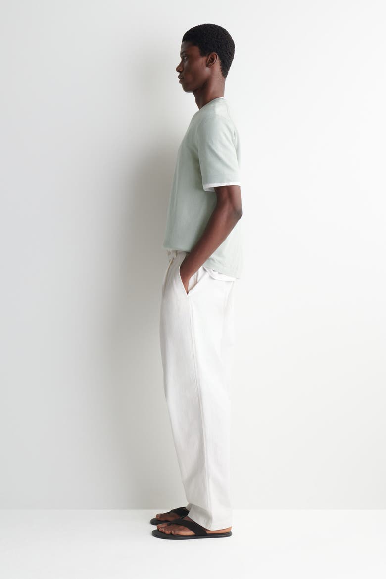 Knitted Linen T-shirt, Alternate, color, LIGHT GREEN