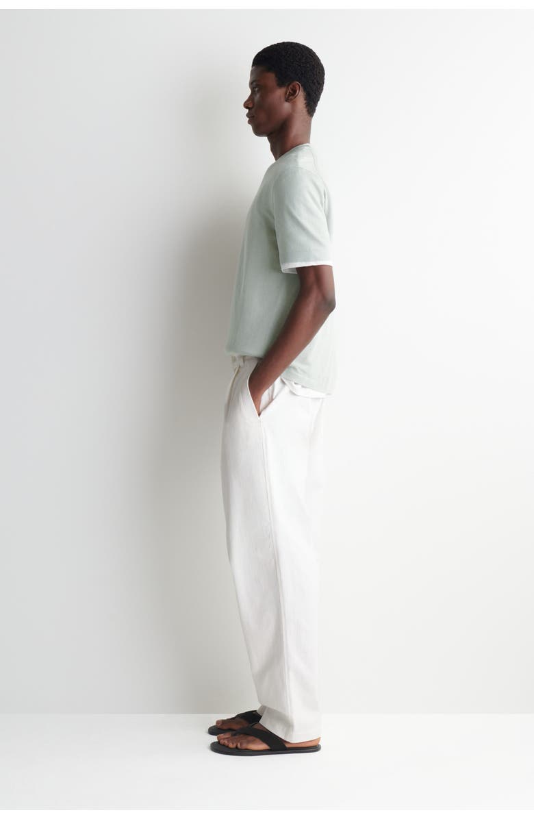 COS Knitted Linen T-shirt, Alternate, color, Light Blue