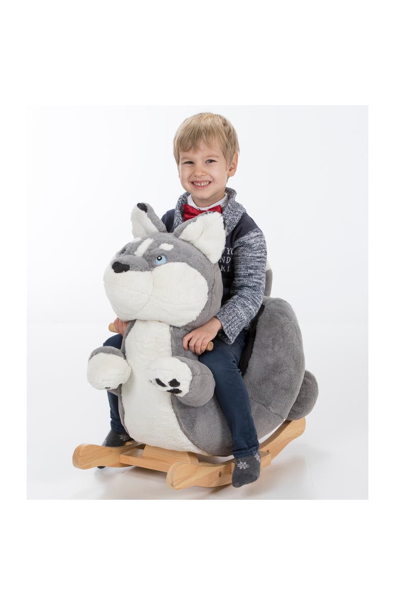Gerardo´s Toys Gerardo'S Toys Little Rockers Wolf Wooden Plush Rideages 24Mo+, Alternate, color, Multicolored