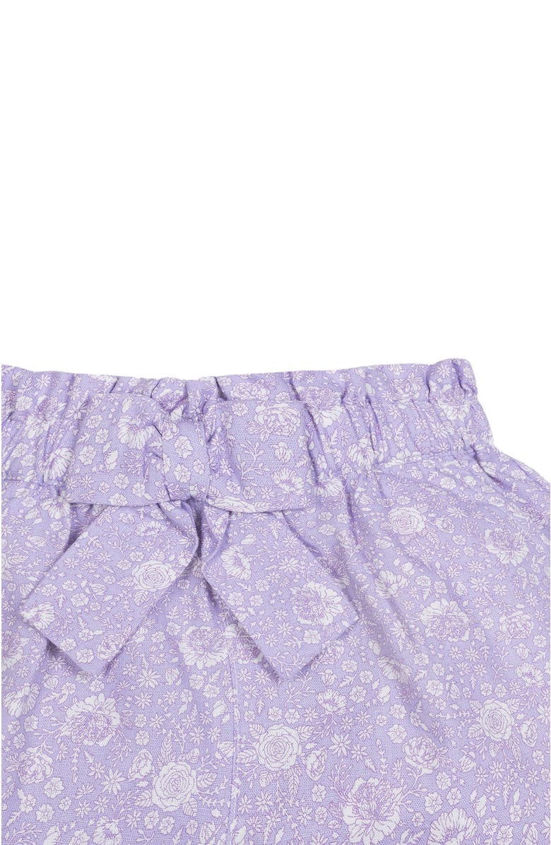 Hope & Henry Girls' Pull-On Cinched Waist Linen Short, Infant, Alternate, color,