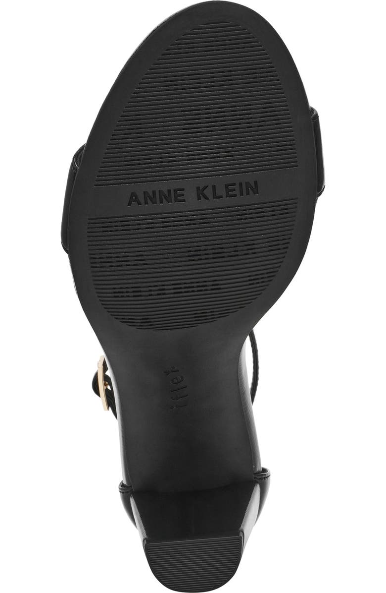 Anne Klein Kourtney Ankle Strap Sandal, Alternate, color, Black Crinkle