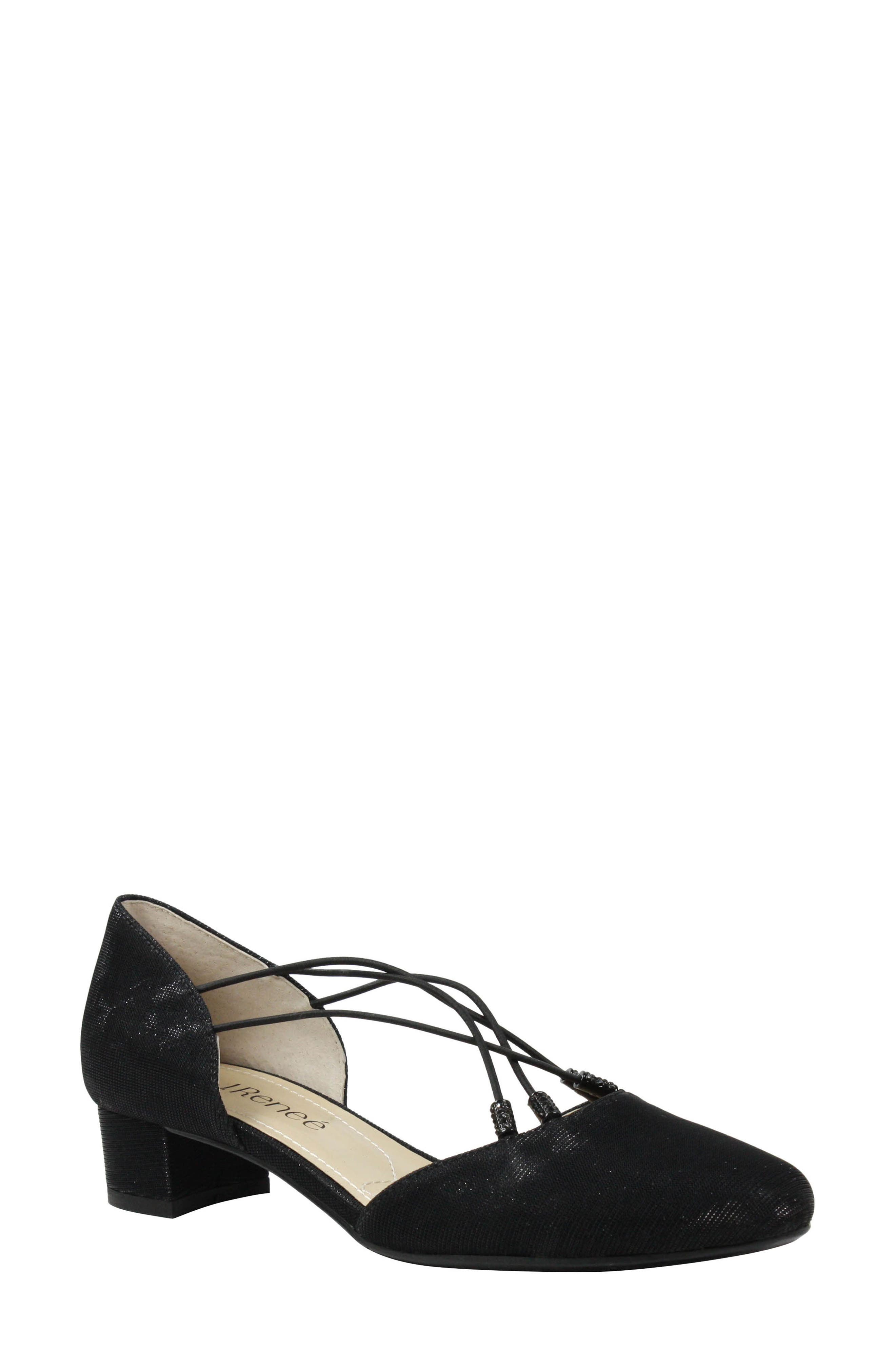 J. Reneé Pump, Main, color, Black Glitter Fabric
