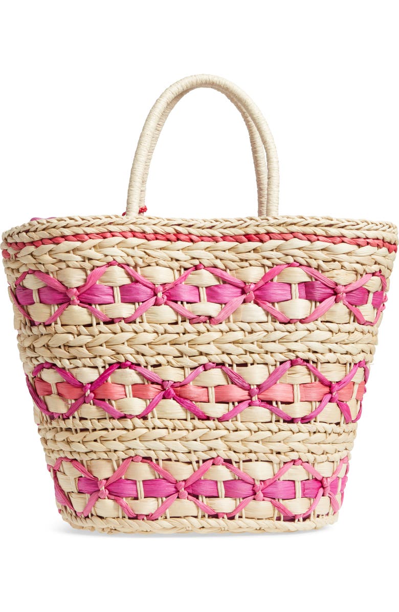 Nordstrom Color Pop Woven Tote, Alternate, color,