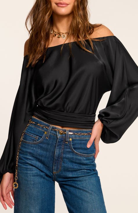 Revolve Ramey Brook Black LongSleeved Riley store Top