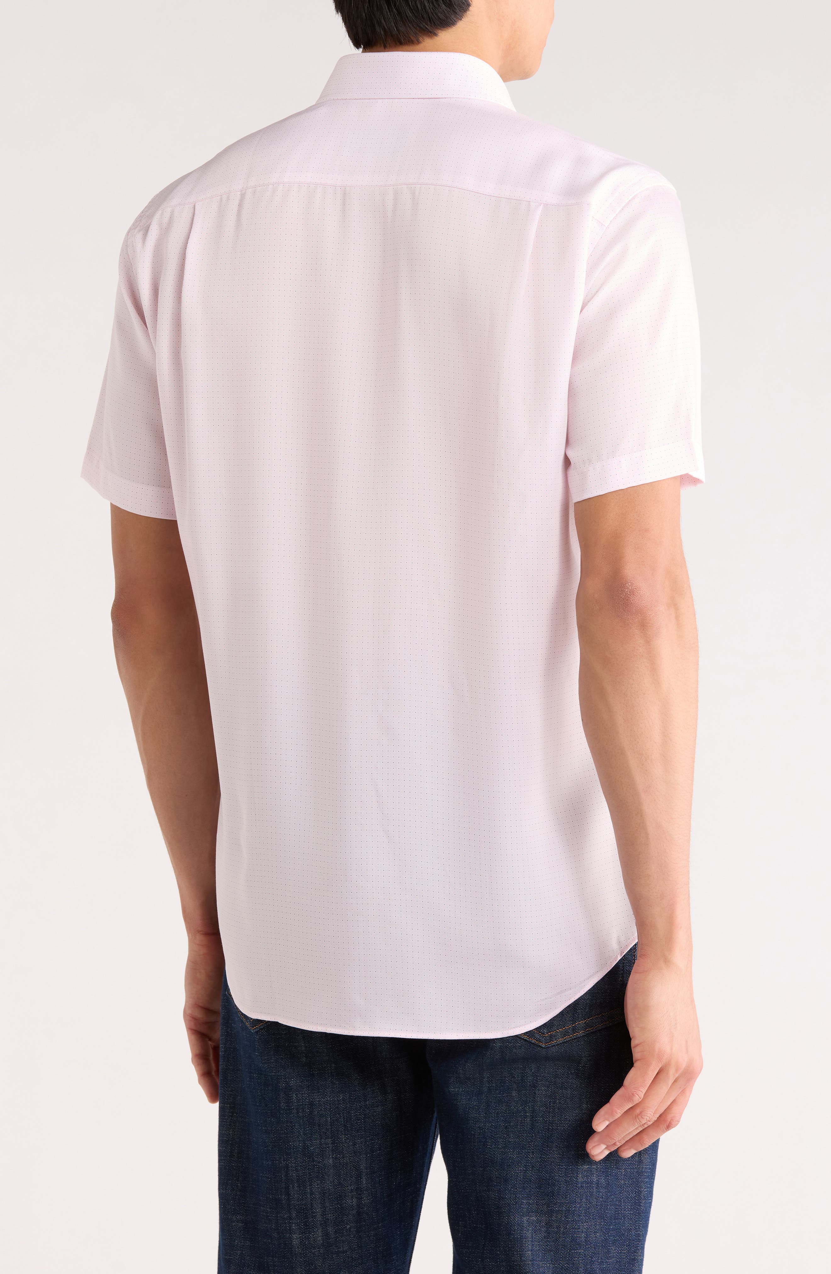 Micro Print Short Sleeve Shirt - image 2