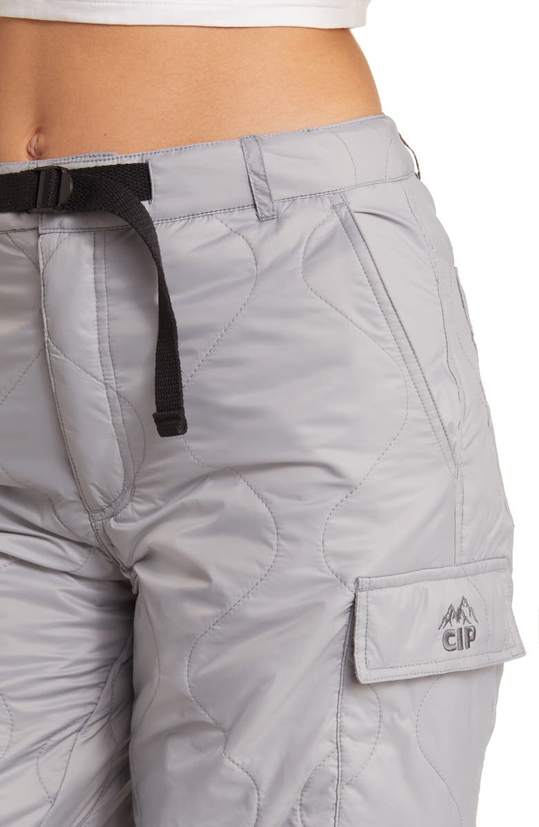 CONEY ISLAND PICNIC Alpine Slopes Quilted Wide Leg Cargo Pants, Alternate, color,