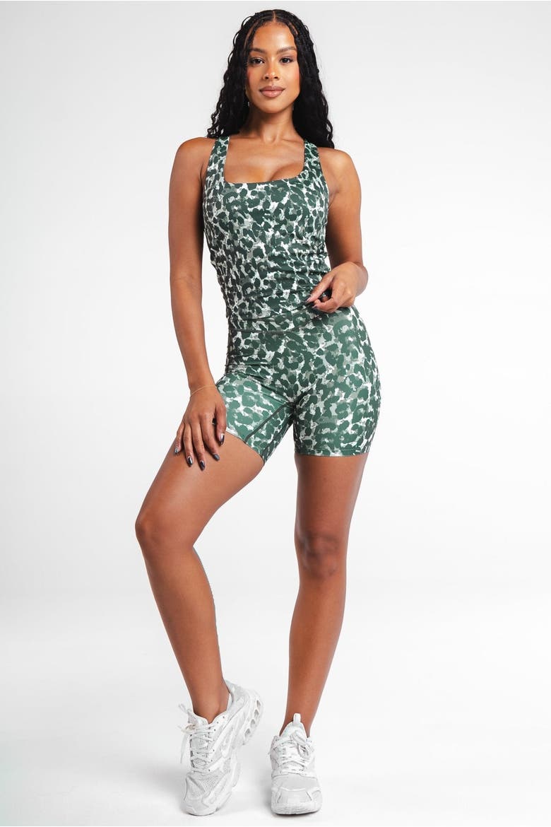 Pulse Core Tank, Alternate, color, Olive Feline
