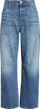 Madewell The Darted Utility Barrel Leg Jeans