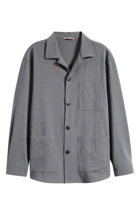 Nuvola Wool Blend Shirt Jacket