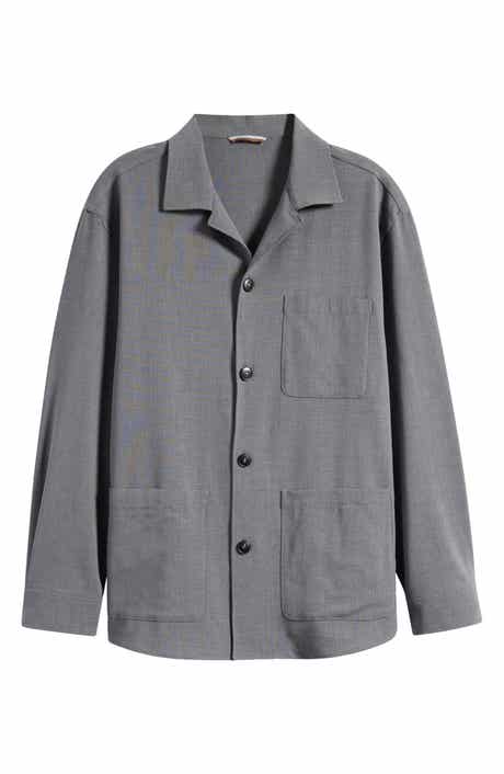 Canali Nuvola Wool Blend Shirt Jacket